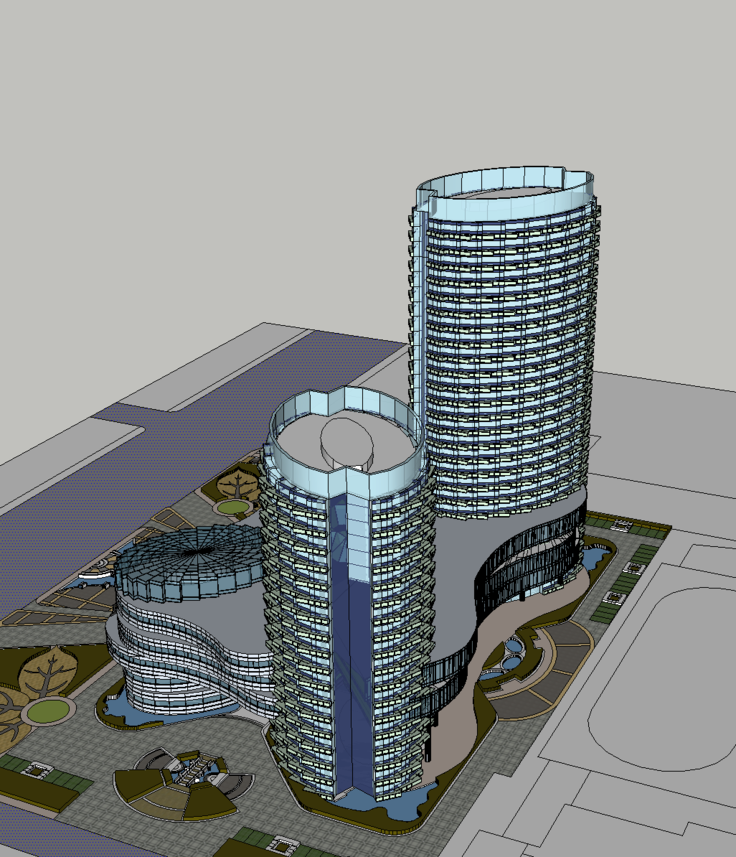 威斯汀酒店方案设计SketchUp模型