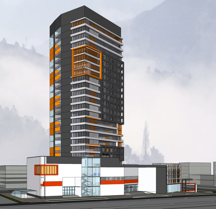 现代高层商业综合体建筑sketchup模型