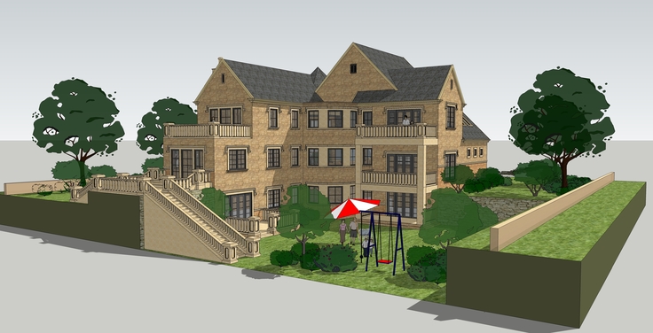 英式风格独栋别墅设计方案sketchup模型