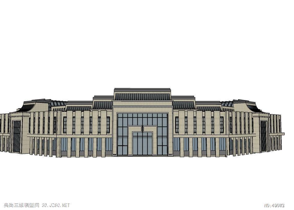 建筑单体2地方民族 su模型 3d