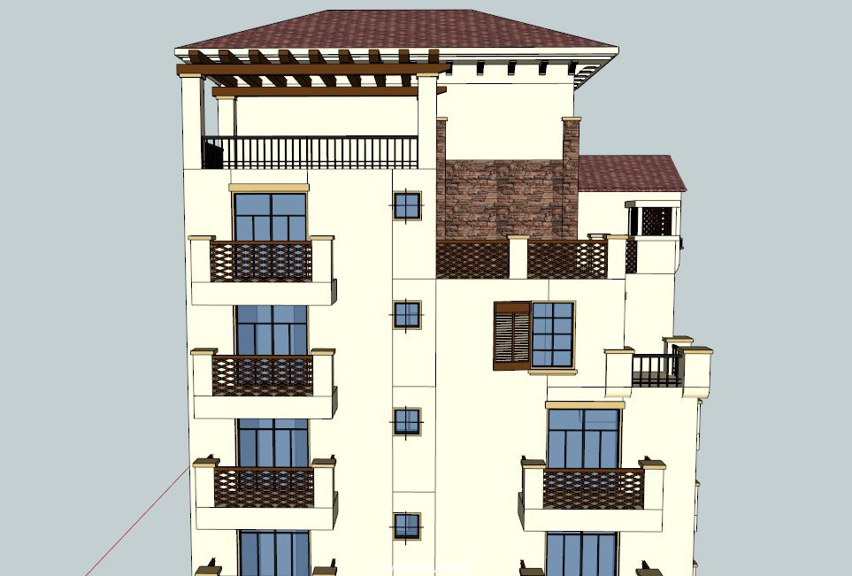西班牙式住宅，多层