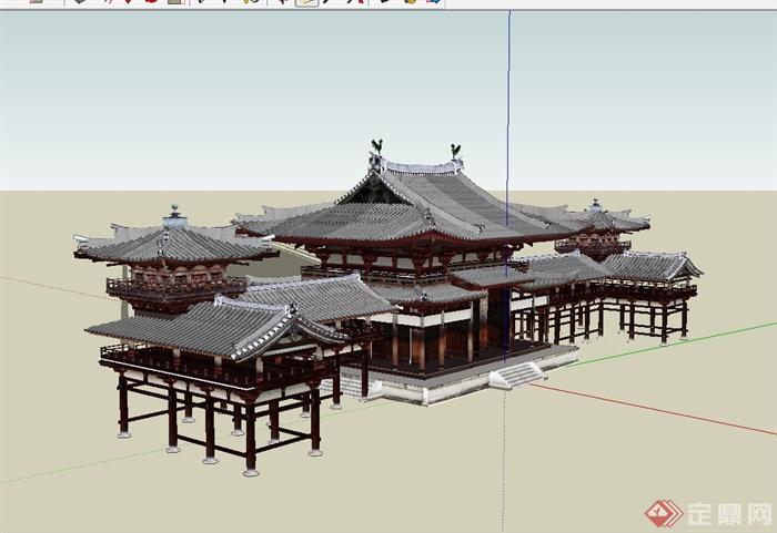 平等院鳳凰堂 世界遺産 Sketchup模型库 毕马汇nbimer