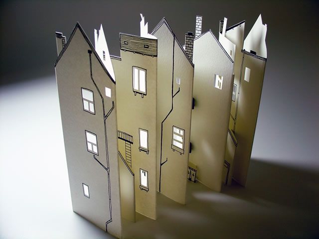 既简单又有感觉的住宅折纸模型