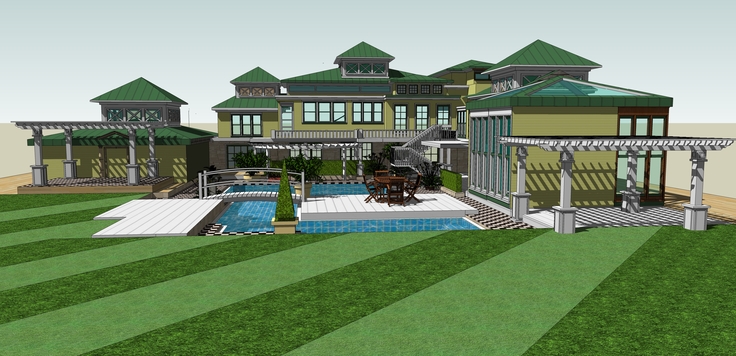 新古典主义风格独栋别墅设计sketchup模型