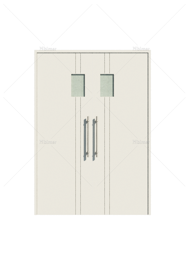 双扇镶玻璃门