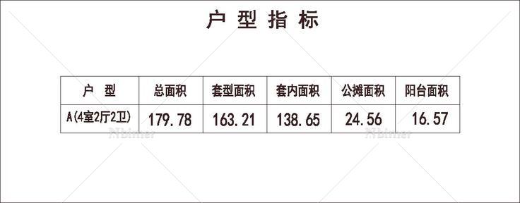 北方 1梯2户 18层 户型 方形塔