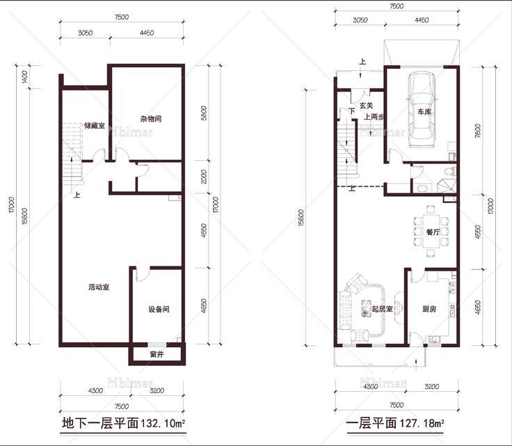 联排 北入户 