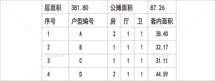 北京 公租房中心 1梯8户 18层 户型 