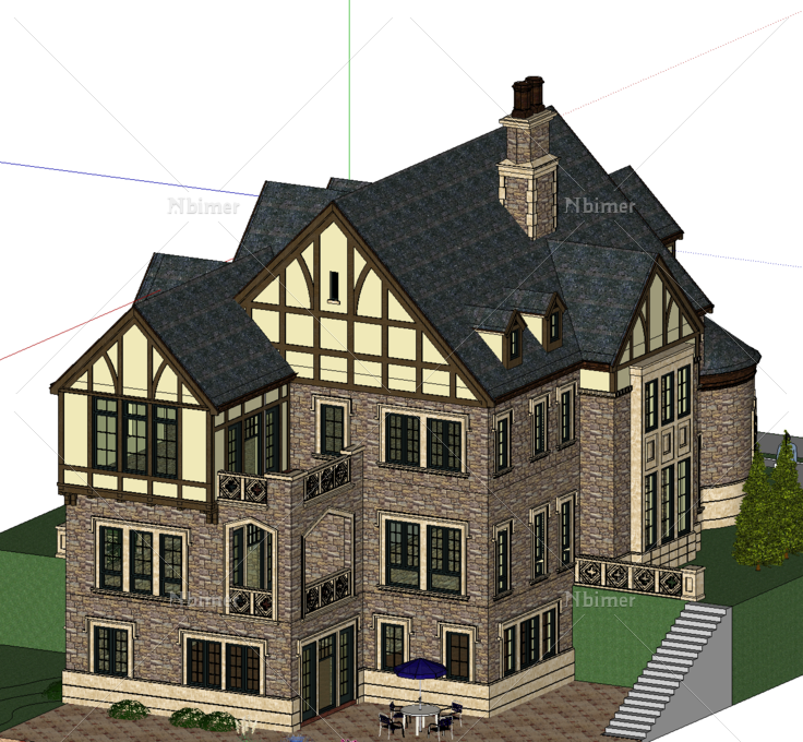 北欧风格独栋别墅SketchUp模型