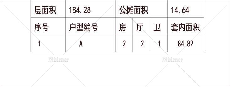  南方 1梯2户 6层 户型