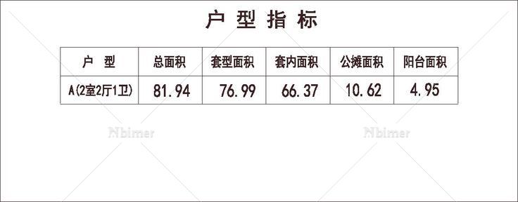  北方 1梯2户 6层 户型 90平（100%）