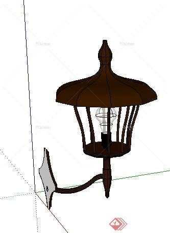 某园林景观花园壁灯SU模型