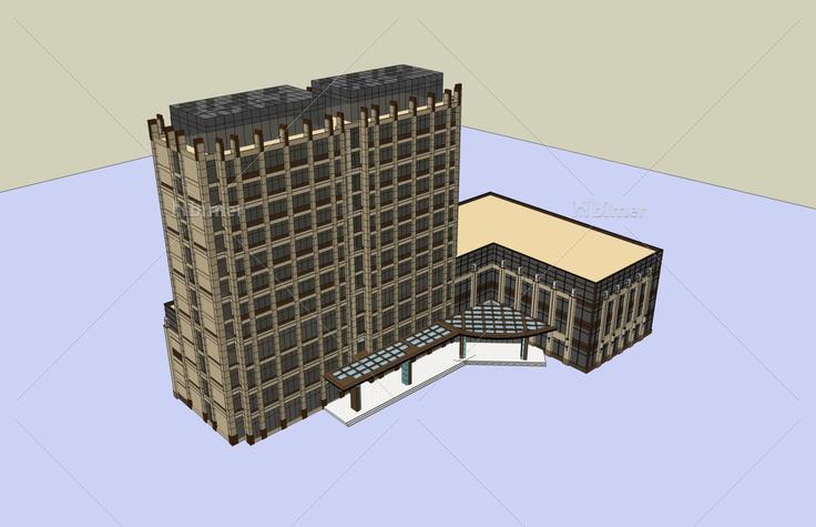 新古典风格商业办公楼(46980)su模型下载