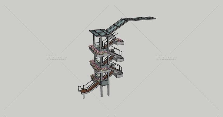 建筑构件-楼梯(80215)su模型下载