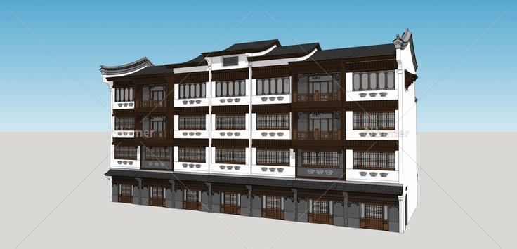 古镇建筑外立面改造样式四(128448)su模型下载