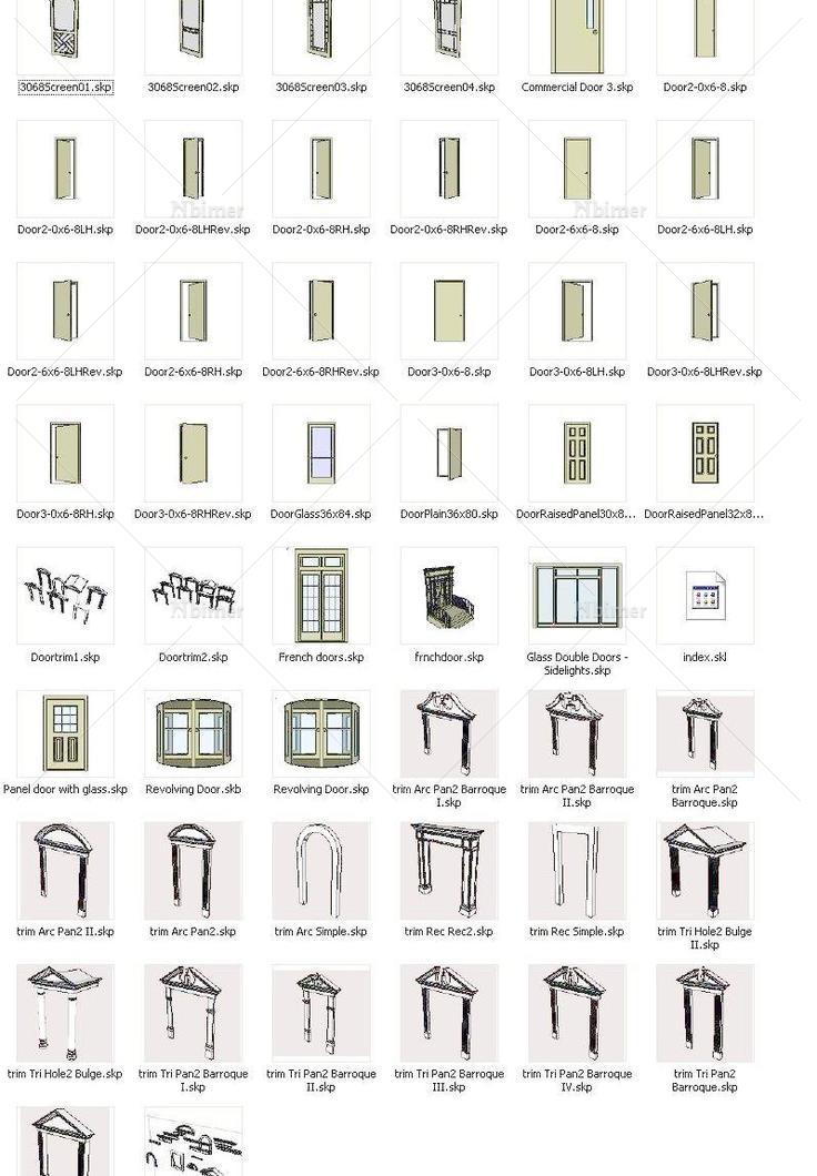 sketchup组件素材——门（doors）集合室内设计免