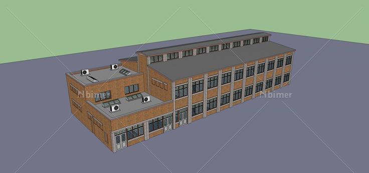砖墙厂房(71733)su模型下载