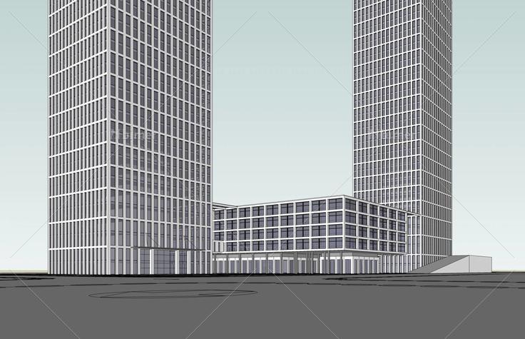 现代高层办公楼(41915)su模型下载
