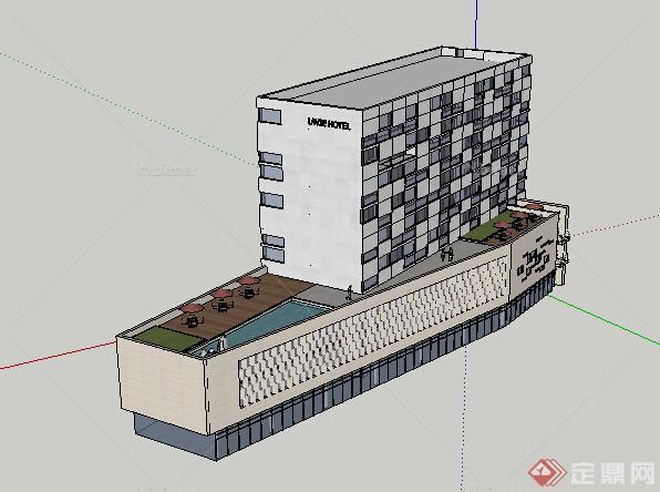 某现代酒店建筑设计方案SU模型22