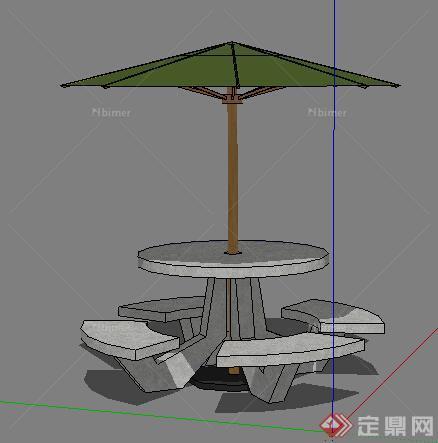 设计素材之现代遮阳伞设计su模型13