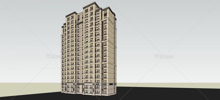 古典风格高层住宅(55284)su模型下载