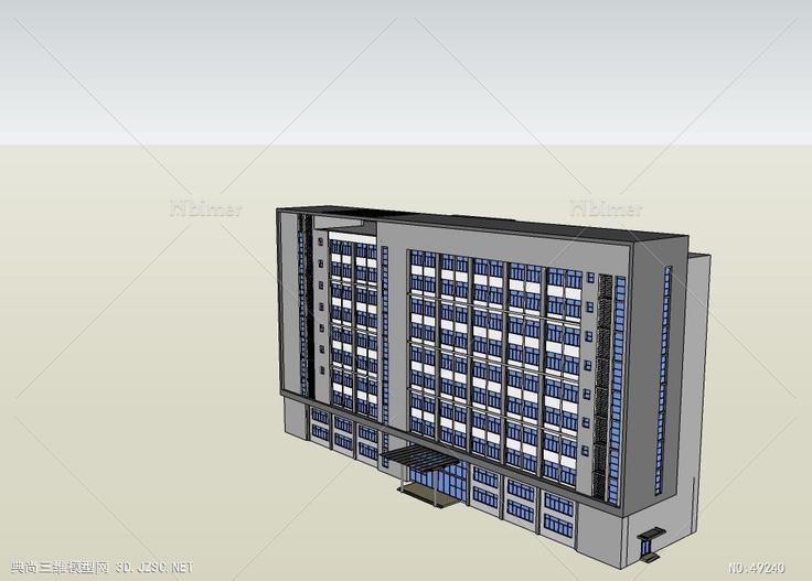 高层厂房办公企业厂房 su模型 3d 