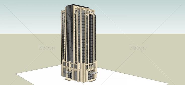 古典风格高层办公楼(58376)su模型下载