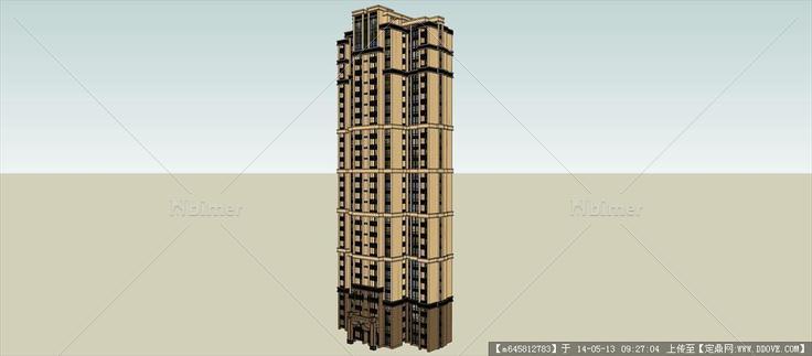 Sketch Up 精品模型---新古典风格高层住宅单体3