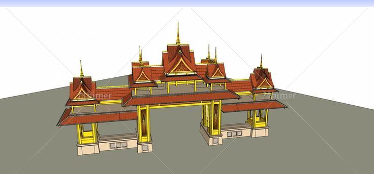 泰式大门(73440)su模型下载