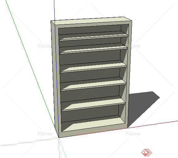 某现代风格家具书架SU模型素材