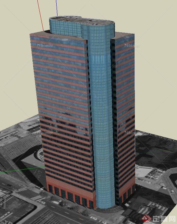 国民威斯敏斯特银行大厦建筑设计SU模型