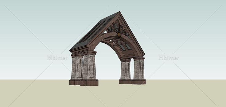 建筑构件-门头(74827)su模型下载