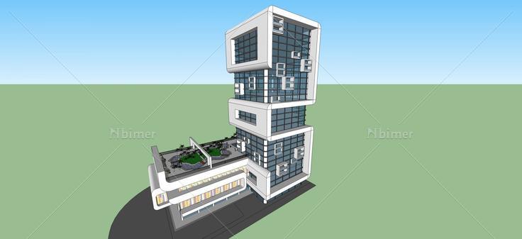 现代商业综合楼(57761)su模型下载