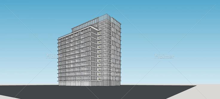 现代小高层办公楼(79397)su模型下载