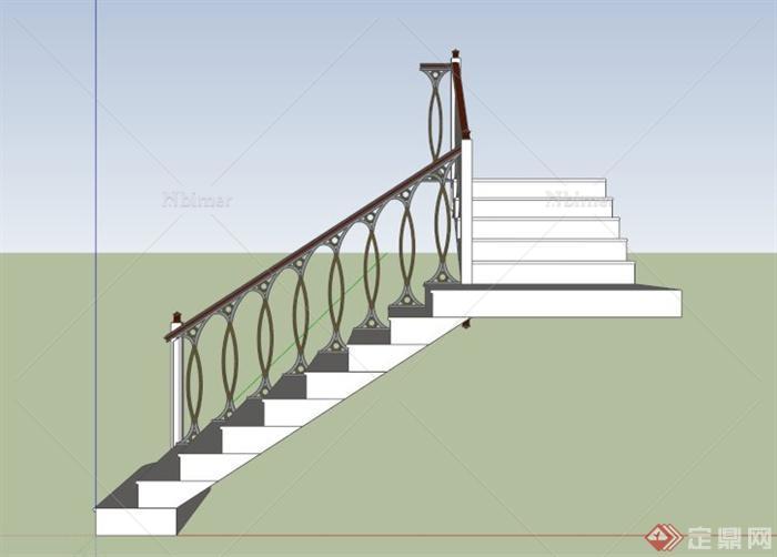 新古典转角楼梯设计SU模型[原创]