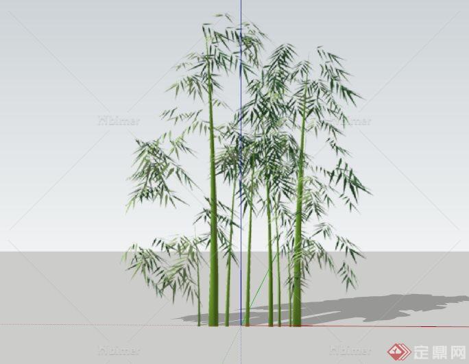 现代竹子植物素材设计SU模型[原创]