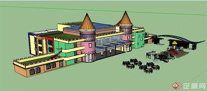 某一幼儿园建筑设计SU模型