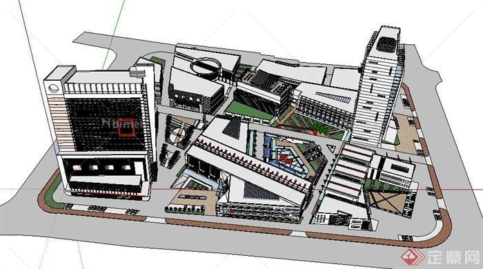 某综合建筑设计SU模型（1）