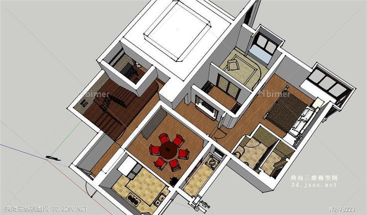 现代建筑商业住宅楼模型(22)