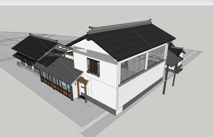 景区服务用房(51129)su模型下载