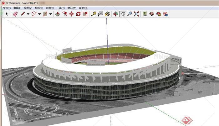 某现代大型运动馆建筑设计SU模型