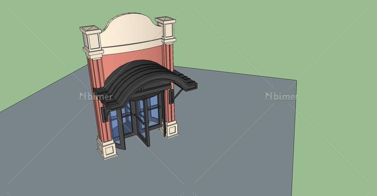 建筑构件-大门(75825)su模型下载