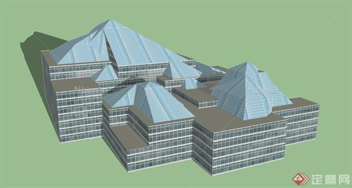 某多层博物馆建筑设计SU模型