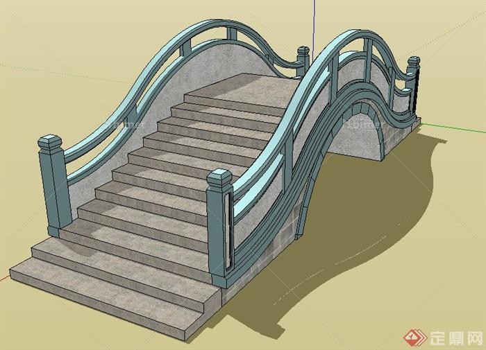 园林景观石拱桥SU设计模型