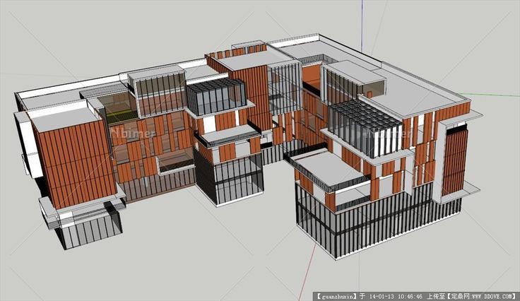 小型办公建筑精品SU模型设计