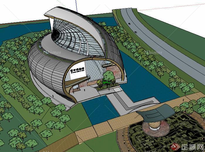 某现代博物馆建筑设计方案SU模型21