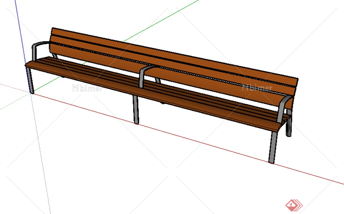 某园林景观室外座椅设计SU模型素材
