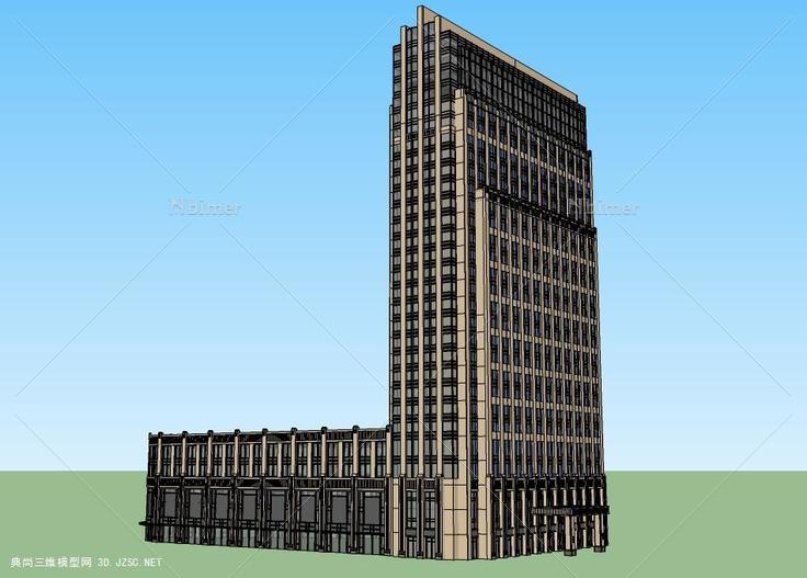 d 高层办公楼su模型