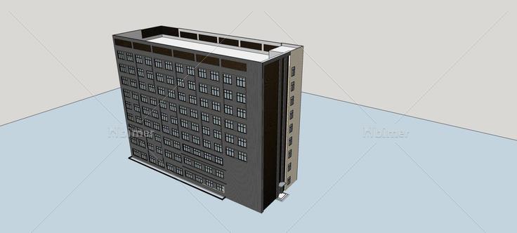 现代小高层办公楼(79399)su模型下载