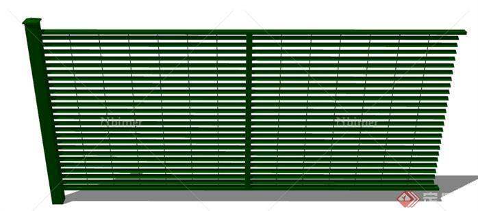 一个围栏的景观设计SU模型素材